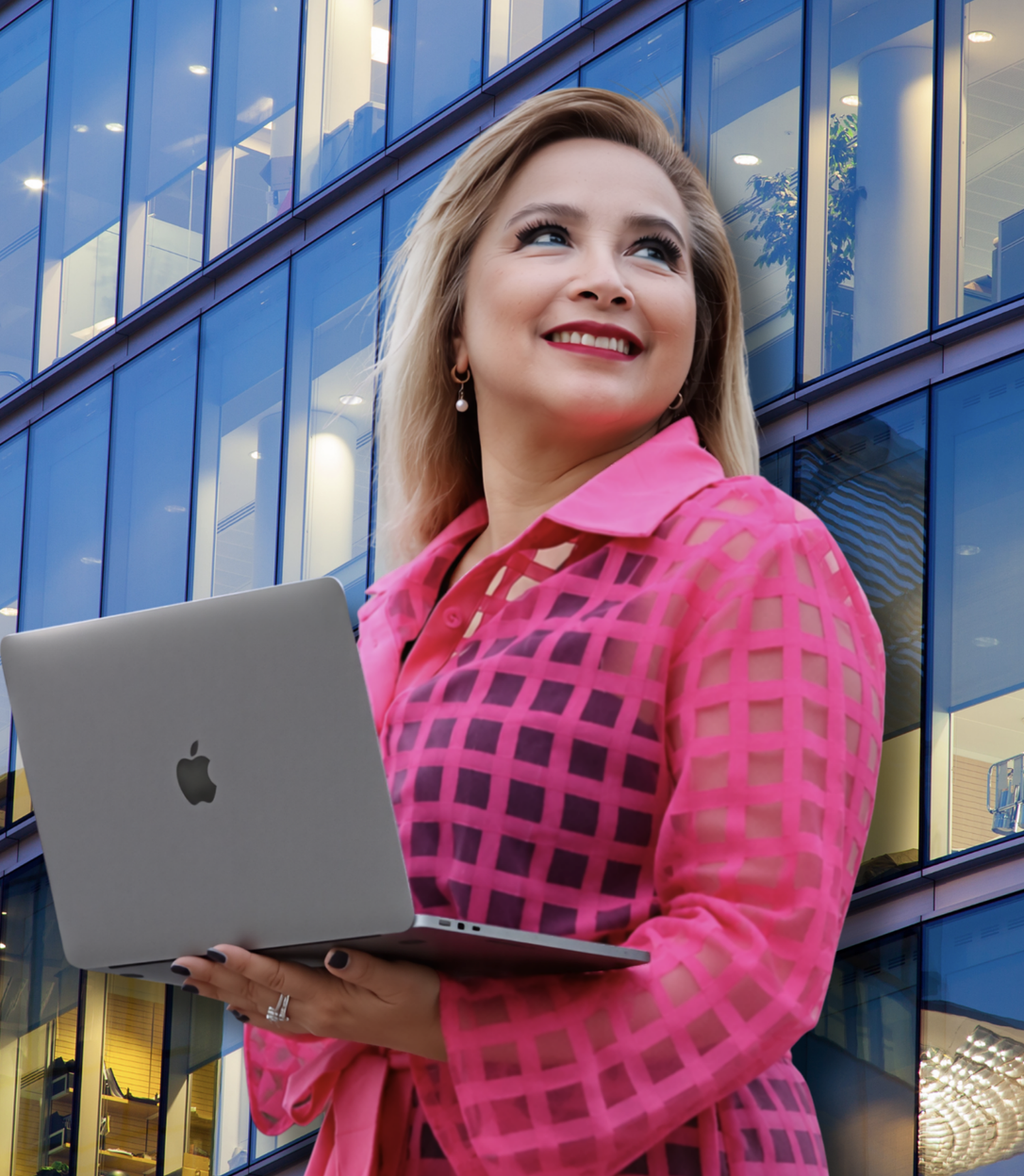 Real estate professional in a modern Australian office